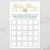 Wildflower Baby Bingo Spel Flyer (Voorkant)