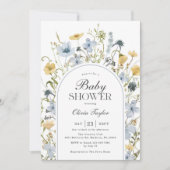 Wildflower Baby Boy Shower Arch Kaart (Voorkant)