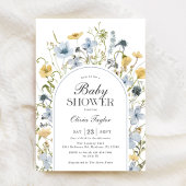 Wildflower Baby Boy Shower Arch Kaart