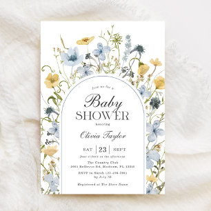 Wildflower Baby Boy Shower Arch Kaart