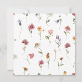 Wildflower Baby Doop Uitnodiging (Achterkant)