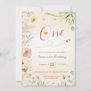 Wildflower Baby Girl 1e eerste zomerdag Kaart