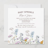Wildflower Baby Girl Sprinkle Showuitnodiging Kaart (Voorkant)