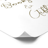 Wildflower Baby in bloei Baby shower boeken gesche Poster (Hoek)