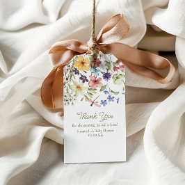 Wildflower Baby in bloei Baby shower Favor Tag Cadeaulabel