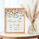 Wildflower Baby in bloei Baby shower Momosa teken Poster<br><div class="desc">Kijken Gepersonaliseerde Wildflower Baby In Bloom Baby shower Momosa Sign, ontworpen om een scheutje grillen en een heleboel charme naar uw speciale dag strooien.🌸 Vier de schoonheid van het nieuwe begin met de Wildflower Baby In Bloom Baby shower Luierbord - want elke baby verdient een grootse entree in een wereld...</div>