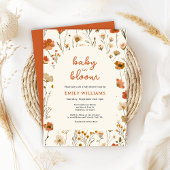 Wildflower Baby in Bloom Arch Herfst Baby shower Kaart