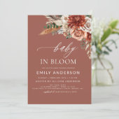 Wildflower Baby in Bloom Autumn Baby shower Kaart (Staand voorkant)