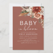 Wildflower Baby in Bloom Autumn Baby shower Kaart (Voorkant)