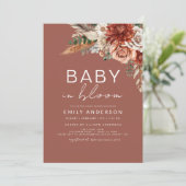 Wildflower Baby in Bloom Autumn Baby shower Kaart (Staand voorkant)