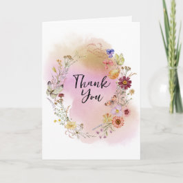 Wildflower baby in bloom baby shower bedankkaart