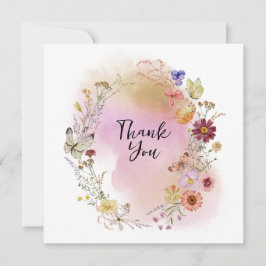 Wildflower baby in bloom baby shower bedankkaart