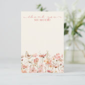 Wildflower Baby in Bloom Baby shower Bedankt (Staand voorkant)