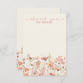 Wildflower Baby in Bloom Baby shower Bedankt (Voorkant / Achterkant)