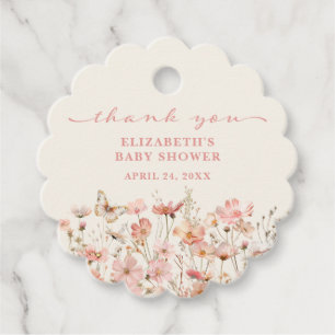 Wildflower Baby in Bloom Baby shower Bedankt Bedankjes Labels
