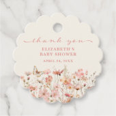 Wildflower Baby in Bloom Baby shower Bedankt Bedankjes Labels (Voorkant)