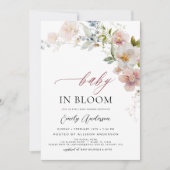 Wildflower Baby in Bloom Baby shower Bloemen Kaart (Voorkant)