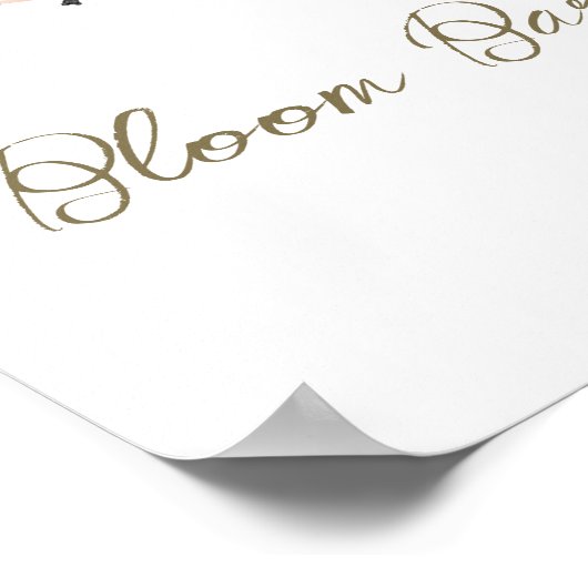 Wildflower Baby in Bloom Baby shower Bloom Bar Poster (Hoek)