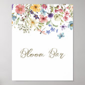 Wildflower Baby in Bloom Baby shower Bloom Bar Poster (Voorkant)