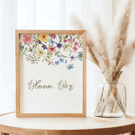 Wildflower Baby in Bloom Baby shower Bloom Bar Poster