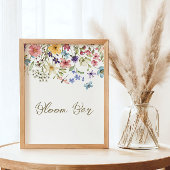 Wildflower Baby in Bloom Baby shower Bloom Bar Poster