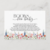 Wildflower Baby in Bloom Baby shower Boek Invoegen Informatiekaartje (Voorkant)