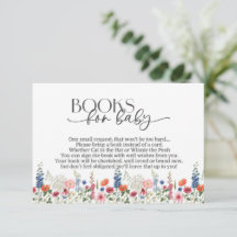 Wildflower Baby in Bloom Baby shower Boek Invoegen