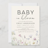 Wildflower Baby in Bloom Baby shower Boho Garden Kaart (Voorkant)