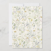 Wildflower Baby in Bloom Baby shower Boho Garden Kaart (Achterkant)
