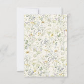 Wildflower Baby in Bloom Baby shower Boho Garden Kaart (Achterkant)