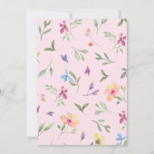 Wildflower Baby in Bloom Baby shower Boho Meisje Kaart (Achterkant)