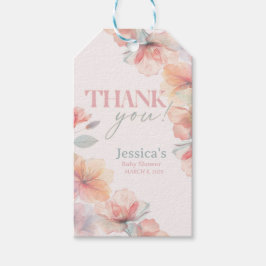 Wildflower, Baby in Bloom, Baby shower Cadeaulabel