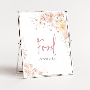 Wildflower Baby in Bloom Baby shower Eten Poster