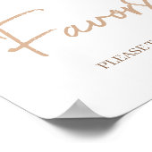 Wildflower Baby in Bloom Baby shower Favorieten Poster (Hoek)