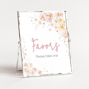 Wildflower Baby in Bloom Baby shower Favorieten Poster