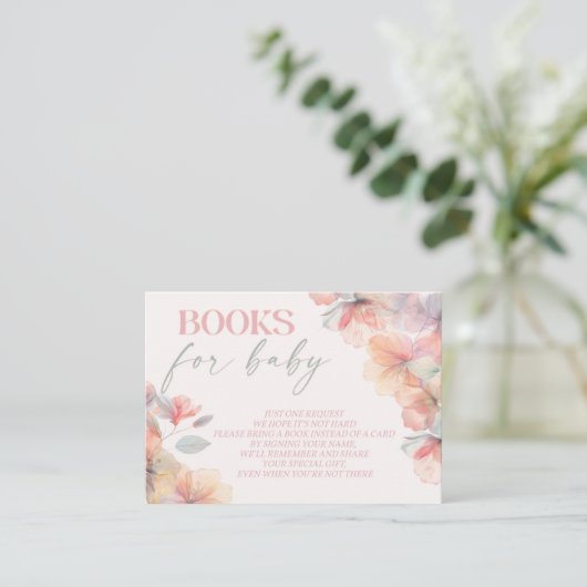 Wildflower, Baby in Bloom, Baby shower Informatiekaartje (Staand voorkant)
