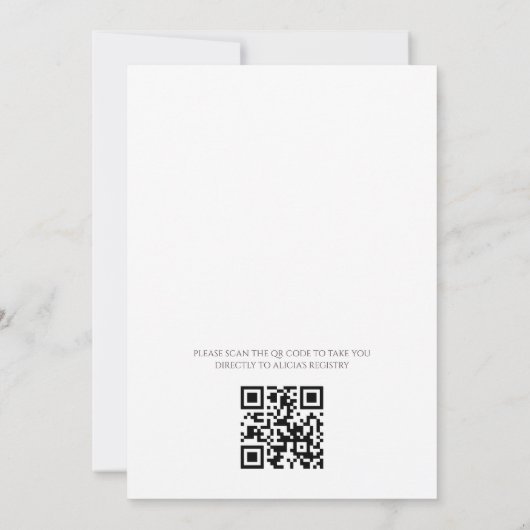 Wildflower Baby in Bloom Baby Shower Invitation Kaart (Achterkant)