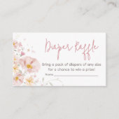Wildflower Baby in Bloom Baby shower Luier Raffle Informatiekaartje (Voorkant)