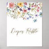 Wildflower Baby in Bloom Baby shower Luier Raffle Poster (Voorkant)
