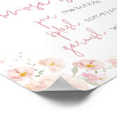 Wildflower Baby in Bloom Baby shower Moeder Osa Ba Poster (Hoek)