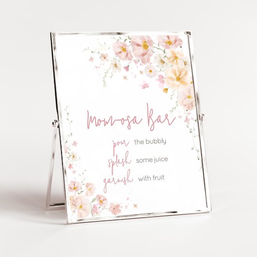 Wildflower Baby in Bloom Baby shower Moeder Osa Ba Poster