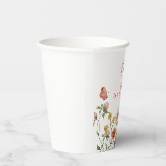 Wildflower Baby in Bloom baby shower Papieren Bekers (Rechts)