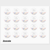 Wildflower - Baby in bloom baby shower Ronde Sticker (Vel)