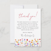 Wildflower Baby in Bloom Baby shower Tuin Bedankkaart (Voorkant)