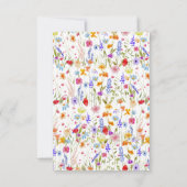 Wildflower Baby in Bloom Baby shower Tuin Bedankkaart (Achterkant)