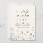 Wildflower Baby in Bloom Baby shower Tuin Kaart (Voorkant)