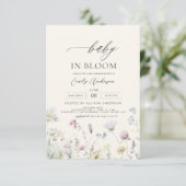 Wildflower Baby in Bloom Baby shower Tuin Kaart (Staand voorkant)