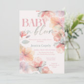 Wildflower, Baby in Bloom, Baby shower Uitnodiging (Staand voorkant)