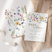 Wildflower Baby in Bloom Baby shower Uitnodiging
