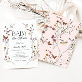 Wildflower Baby in Bloom Baby shower Uitnodiging